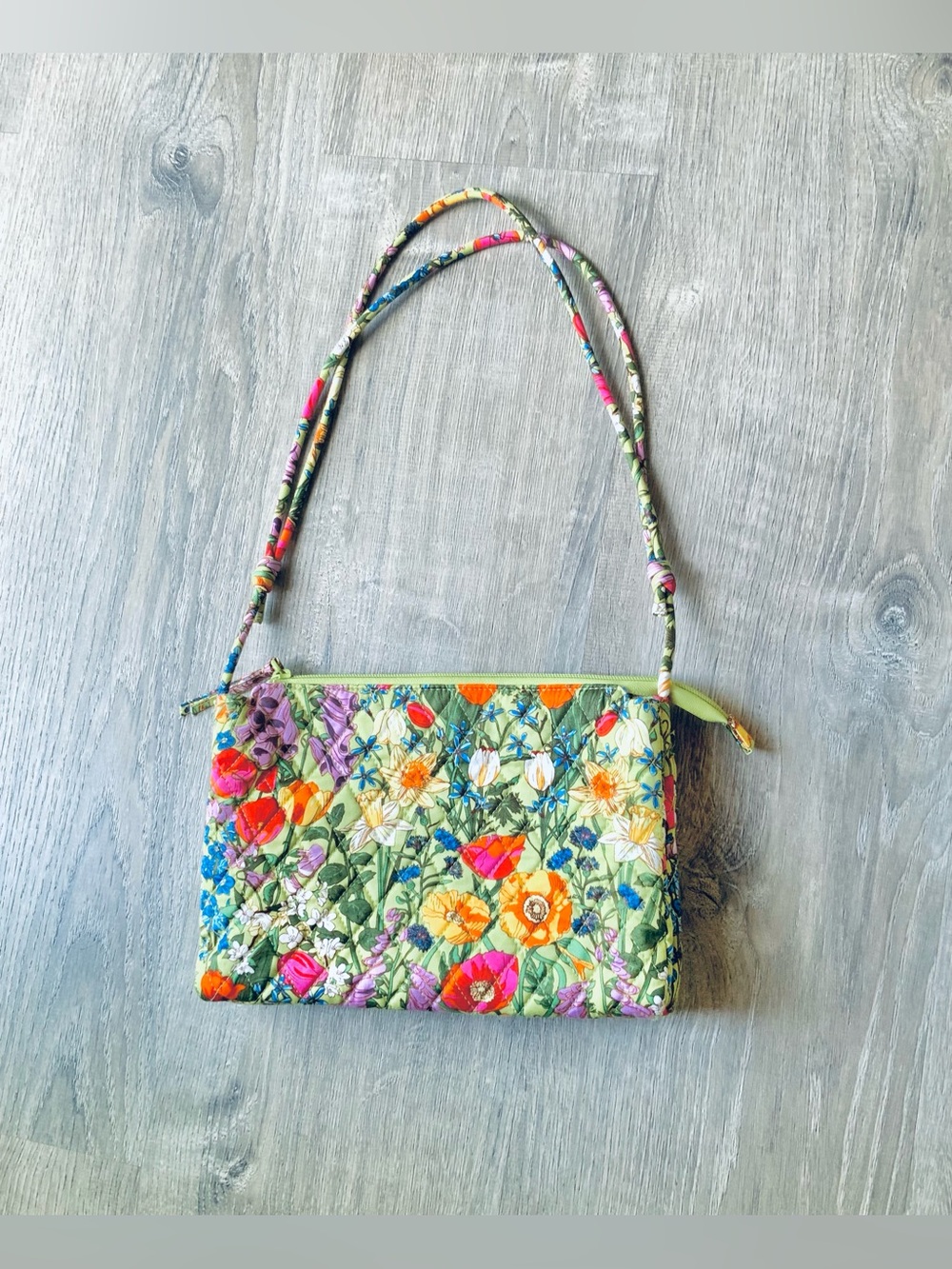 Vera Bradley Floral Quilted Crossbody Bag OS